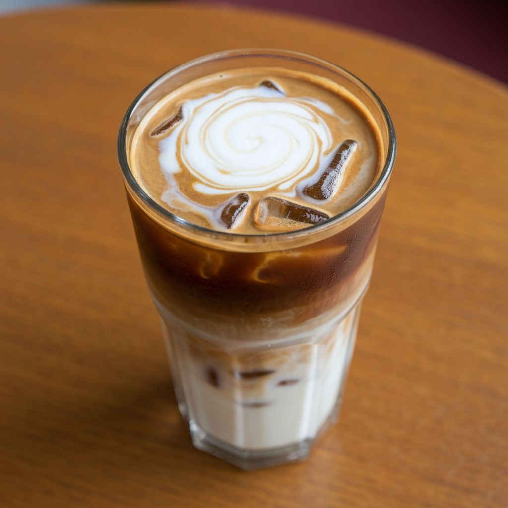 Artisan Vietnamese iced coffee served at Side Part Cafe
