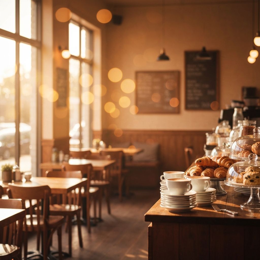 Side Part Cafe — warm interior with coffee and pastries